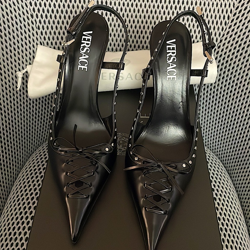 Brand New Sling Back T. 110 VITELLO ABRASIVATO + BORCHIE